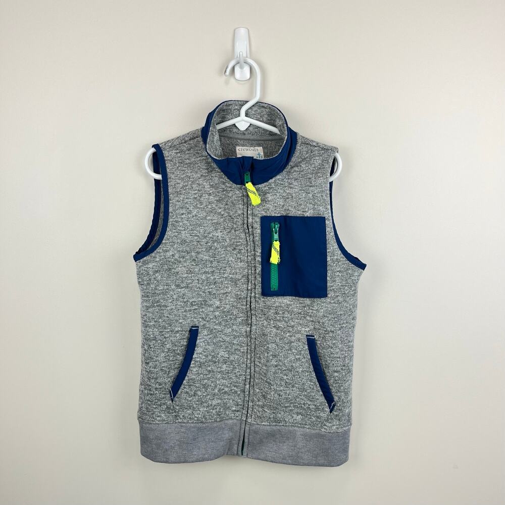 Crewcuts Boys' Summit Fleece Vest Marled Grey 8